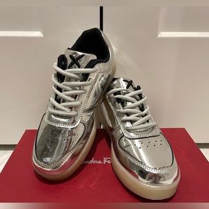 Cool Girl Reflective Leather Sneakers